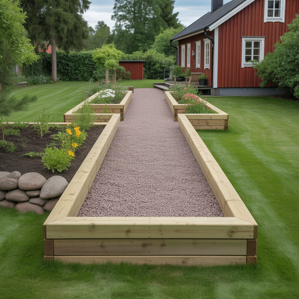 12.Hur bygger du en upphojd tradgardsgang for battre dranering