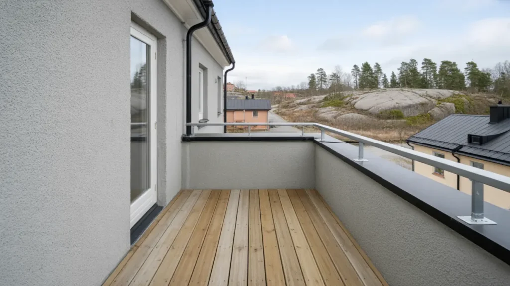 balkongrenovering med t tskikt nytt golv och r cke i amhult torslanda
