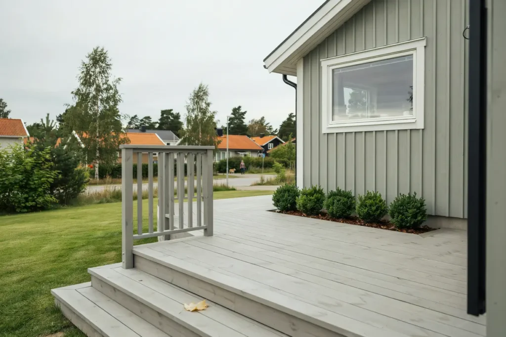 altanbygge med r cke och trappa i amhult torslanda